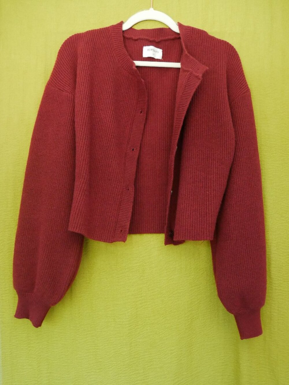 Peppermayo Burgundy Cardigan, size S/M